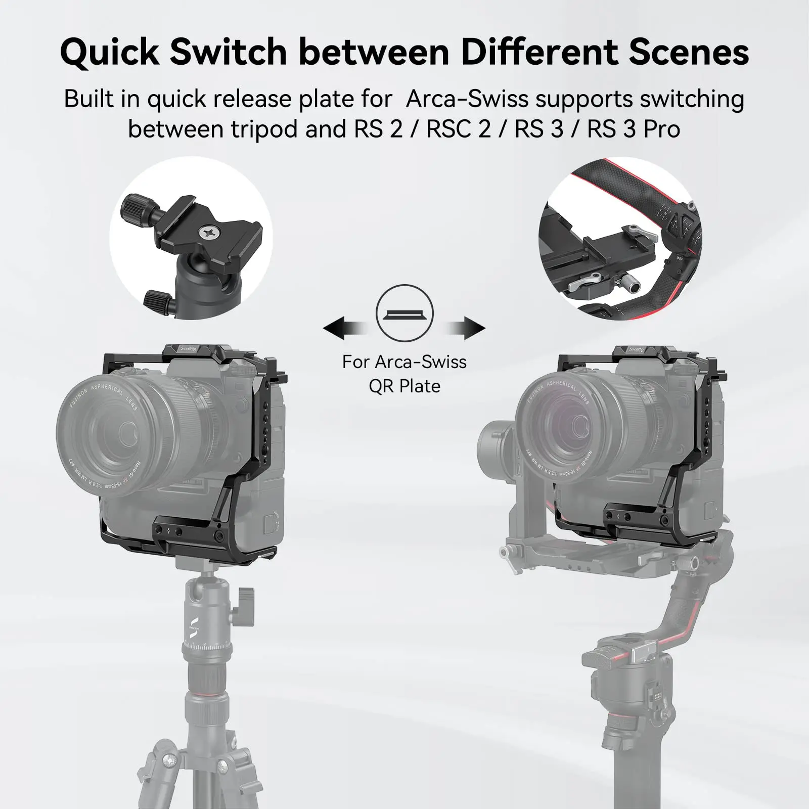 SmallRig X-H2 X-H2S Camera Cage for FUJIFILM X-H2 / X-H2S with FT-XH/ VG-XH Battery Grip,Video Making Camera Rig 3933