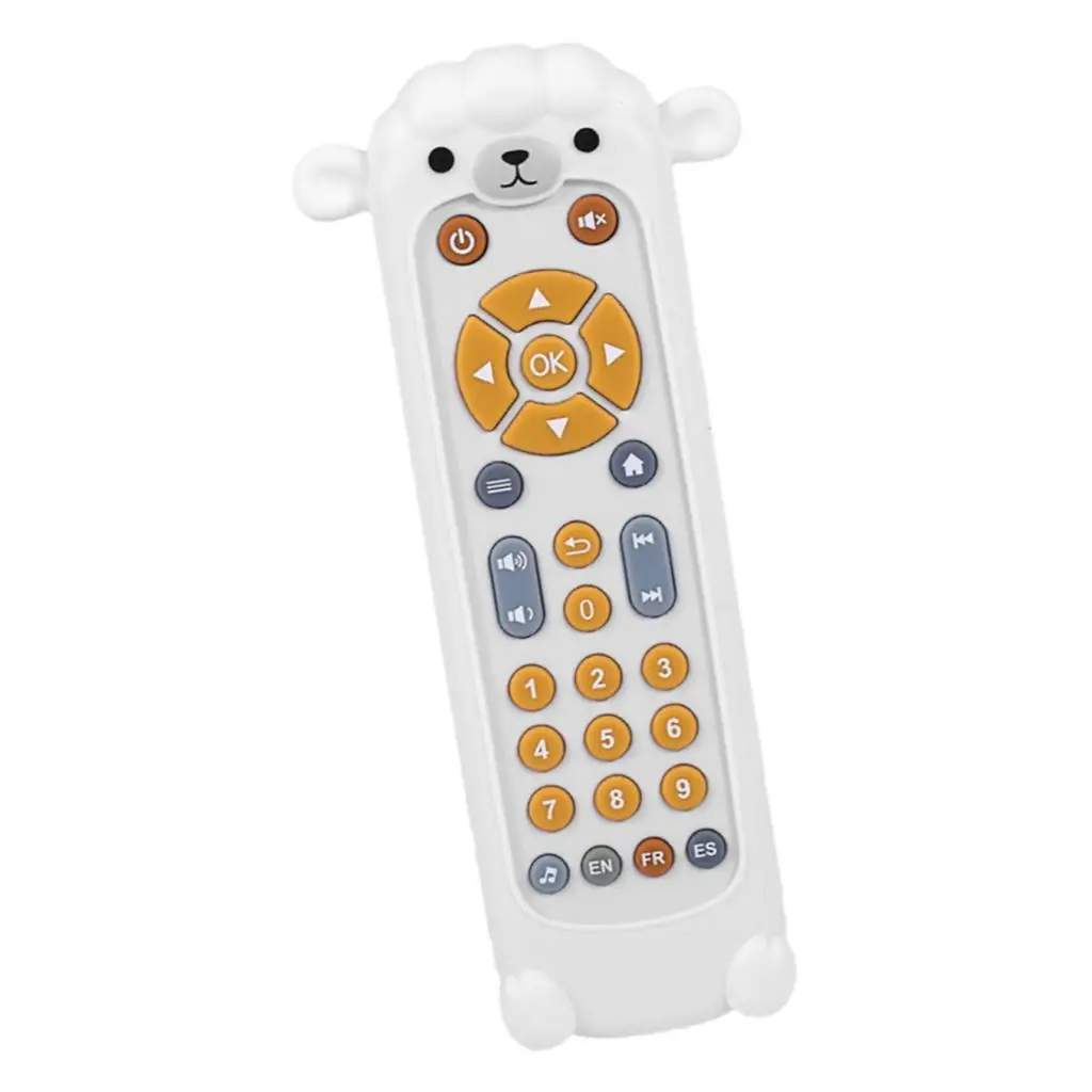 Jouet télécommandé pour bébé, jouet sensoriel TV avec couvercle en Silicone, anglais