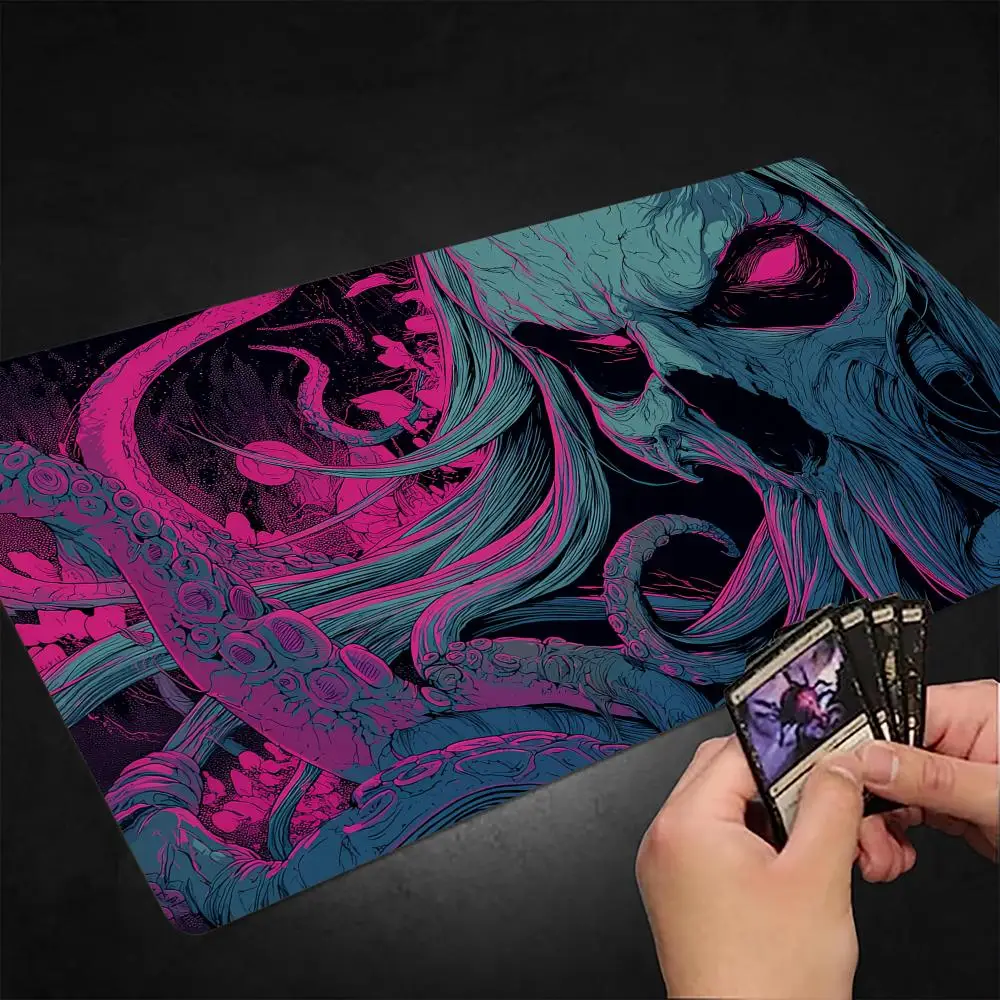 

Giant Skull Octopus MTG Playmat Magic Card Battle Mat Non-Slip Durable Commander playmat Board Game Mat for TCG HD printing