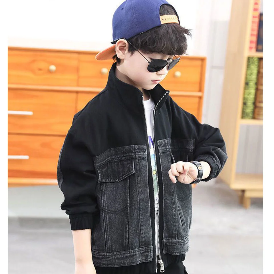 Denim Fashion 2023 Baby Boy Jackets Coat Children Spring Autumn Kids Boys Outerwear Coats For 3 4 5 6 7 8 9 10 11 12 Year Wear image 3