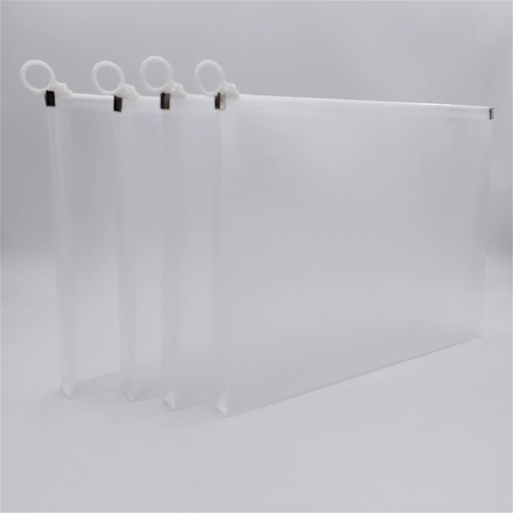 A4/A5 Transparent File Bag Thickened Frosted Zipper Bag Student Test Special Pencil Pen Storage Folders School Office Supplies