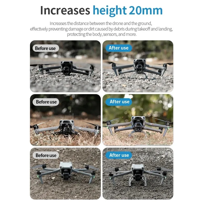 For DJI Air 3/3S Landing Gear Folding Heighten Support Legs Quick Release Landing Skid Anti-drop Buffer Flight Drone Accessories