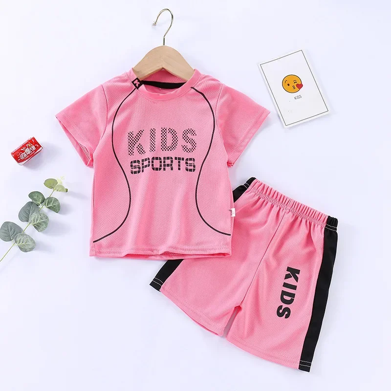 Sports Children\'s Sets Quick Drying T-shirt Shorts Sportswear Basketball Suits Kids Clothes Breathable Summer Children Clothing