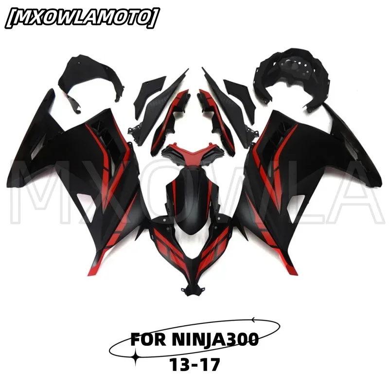 Matte Black Red New ABS Whole Motorcycle Fairings Kits Fit for EX300 NINJA300 2013 2014 2015 2016 2017 Injection Bodywork