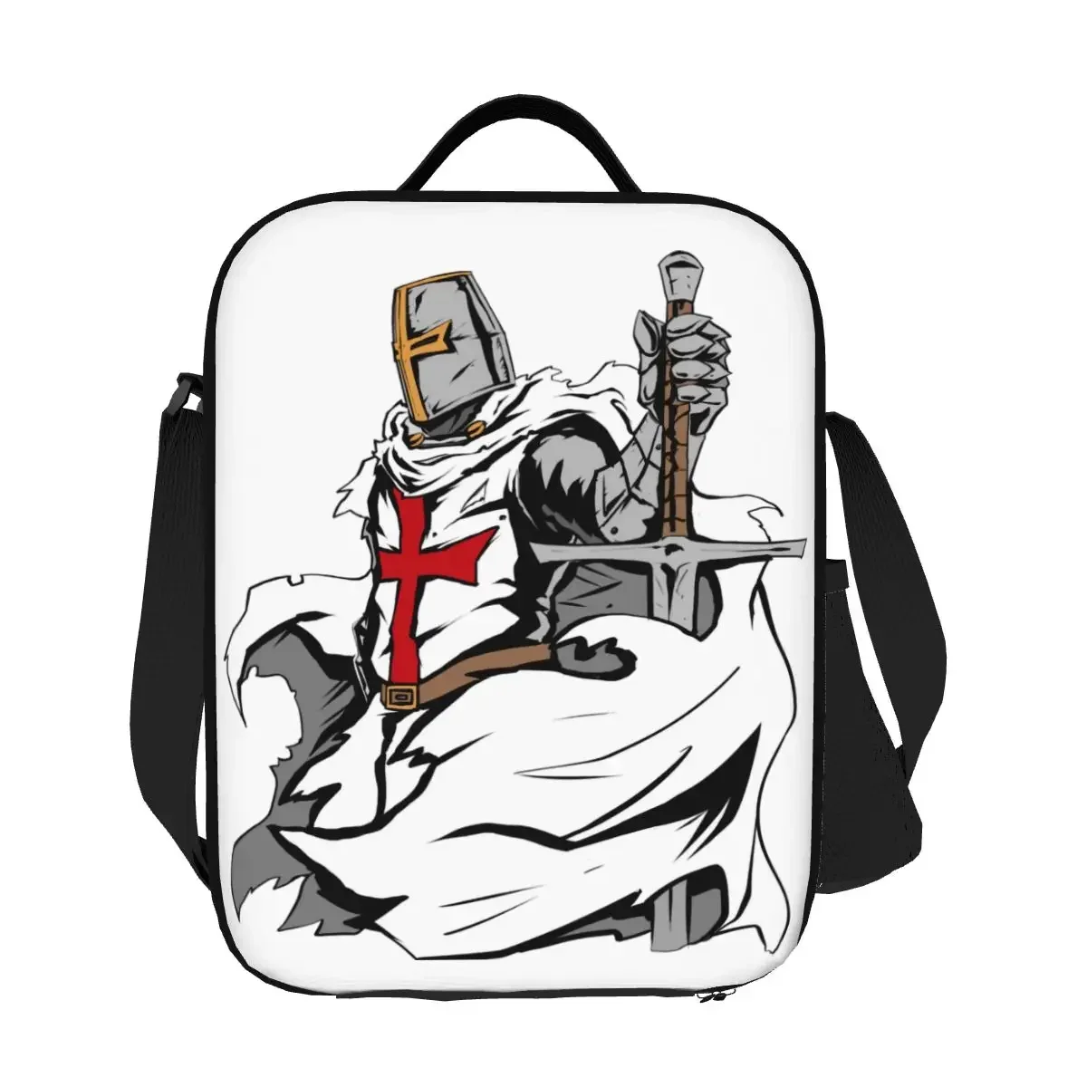 Knight Templar Sword Crusader scatole da pranzo riutilizzabili per borsa termica multifunzione per alimenti borsa termica per bambini scuola