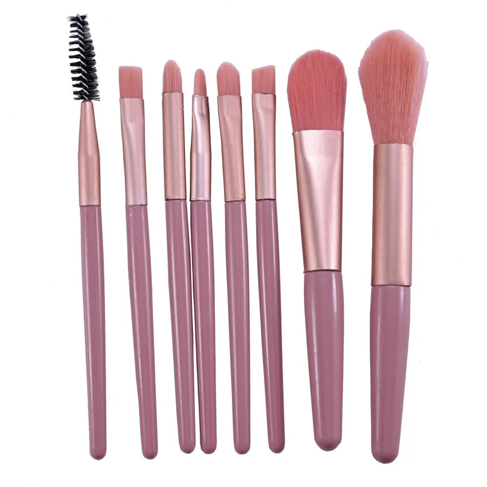 2 Sets Total 16 Pcs Mini Travel Makeup Brush Set, Soft Synthetic Cosmetic Brushes Kit with Storage Bag, Portable Small Foundation Blush Eyeshadow Brow Brushes for Women Daily Travel Holiday Gift
