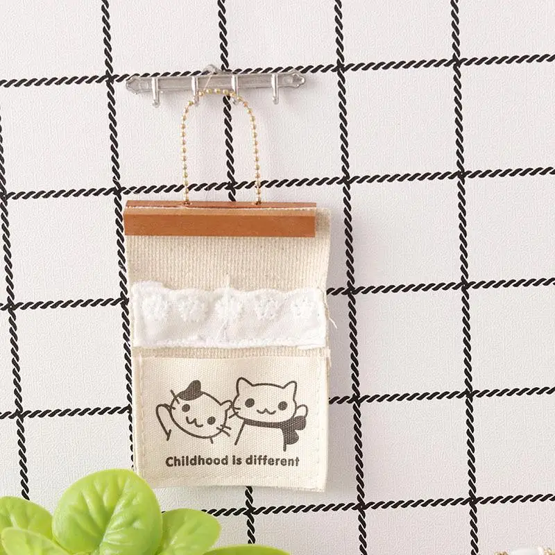 1/12 Dollhouse Cute Mini Wall Storage Bag Hanging Pockets Dollhouse Home Scene Decoration Accessories Micro Scene Photo Pros