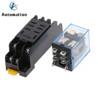 12V 24V 36V 110V 220V 380V DC/AC 10A 8PIN Coil Power Relay DPDT LY2NJ HH62P HHC68A-2Z With Socket Base