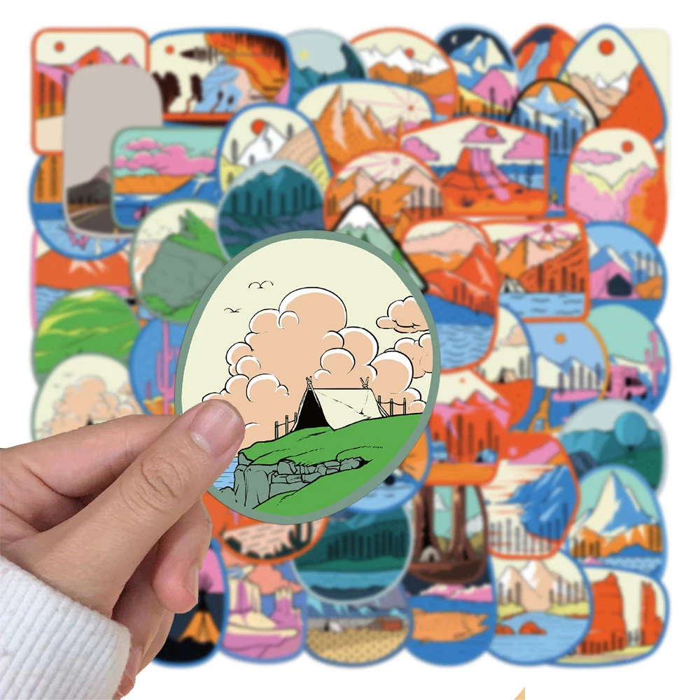10/30/50 個漫画アウトドアキャンプステッカー防水落書きスケートボード荷物ギターラップトップクールな装飾ステッカーデカール