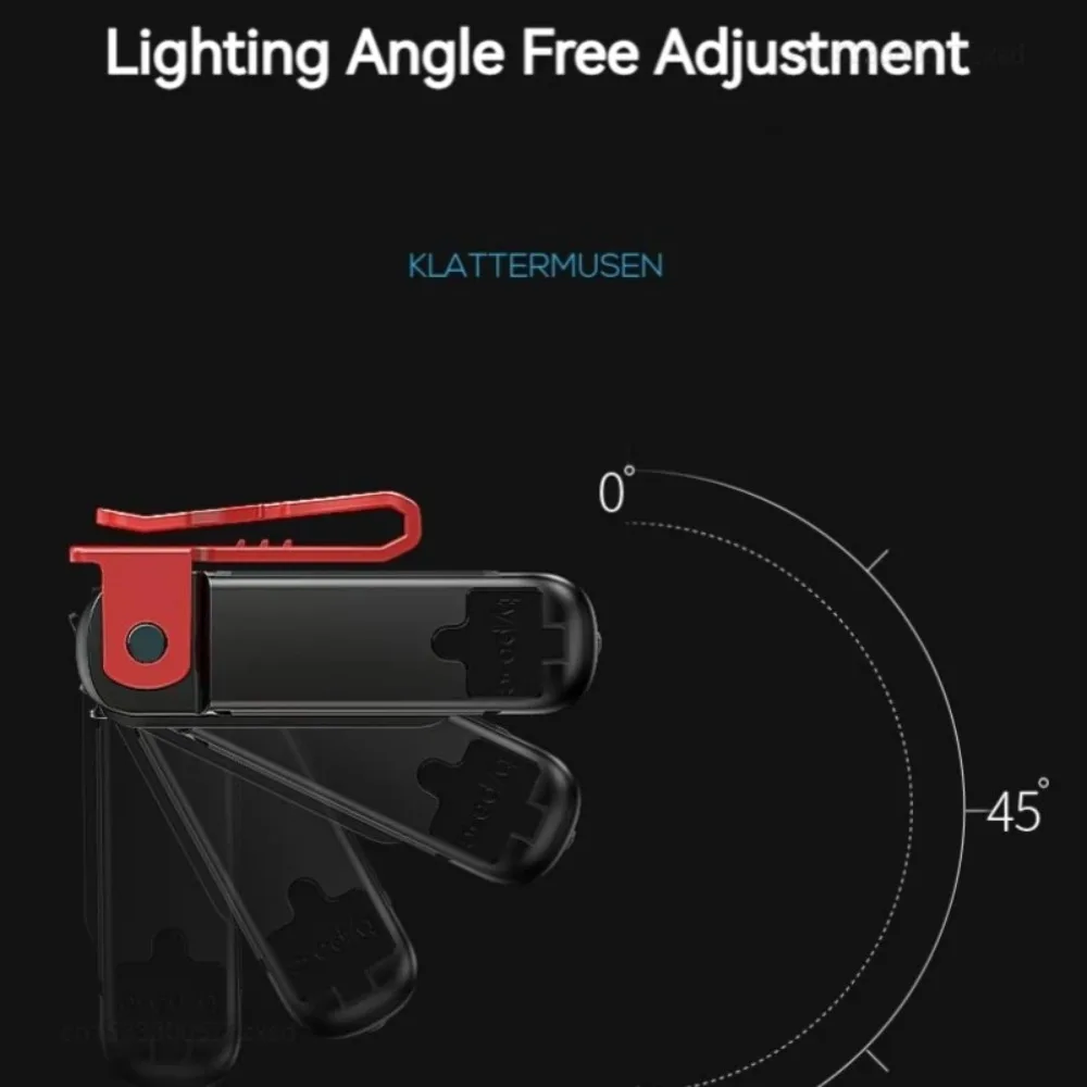 مصباح أمامي LED Smile Shark TD0148، مصباح بمشبك قبعة محمول، مصباح يدوي قابل لإعادة الشحن، مناسب للتخييم وصيد الأسماك والعمل الليلي