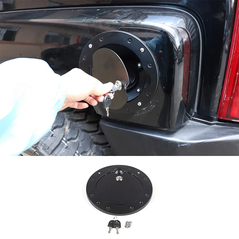 For Hummer H3 2005 2006 2007 2008 2009 Aluminium Alloy Car Oil Fuel Tank Cap With Key Lock Cover Stickers Car Accessories