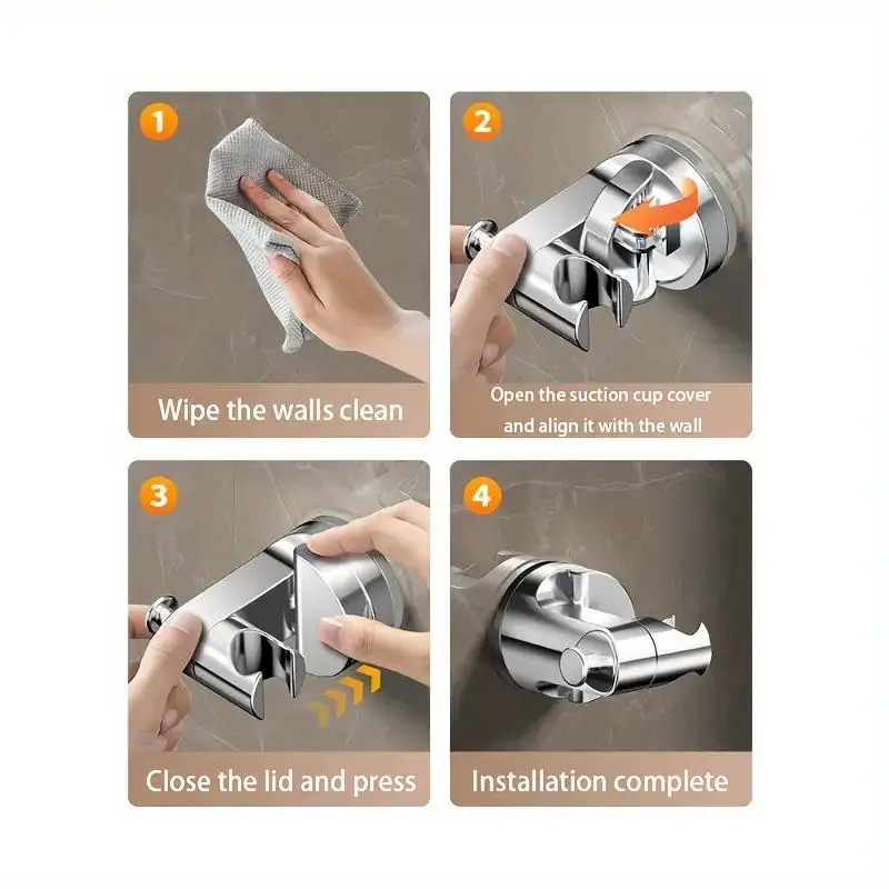 No-Drill Suction Cup Adjustable Shower Head Holder,Adjustable Shower Head Holder, Suction Cup Shower Head Holder image 6