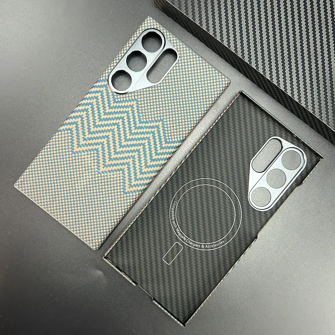 

Magnetic 600D Aramid Carbon Fiber Phone Case Cover On For Samsung Galaxy S23 S24 Ultra Plus 5G S 23 24 S24Ultra Magsafe Macsafe