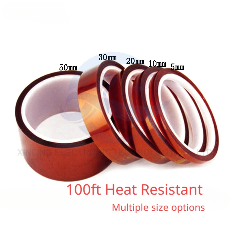 Kapton Tape 5/10/-50mm /100ft Heat Resistant High Temperature High insulation electronics industry welding Polyimide Tape