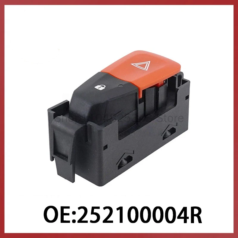 

252100004R is suitable for Renault car hazard warning light double flashing emergency switch alarm light button switch