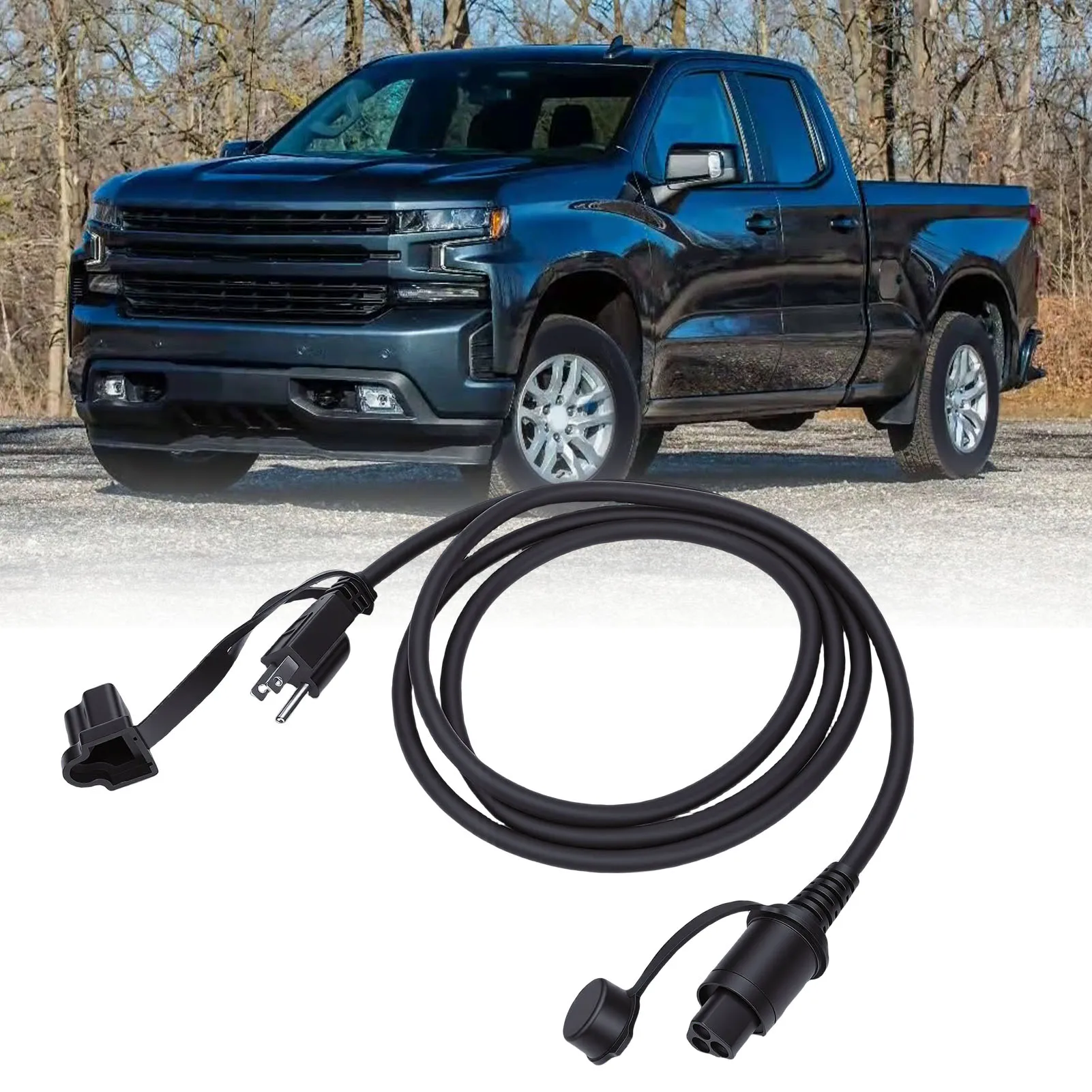 

Engine Block Heater Cable Engine Coolant Heater Cable 84564686 Heat Proof Replacement for 1500 2500 3500 HD