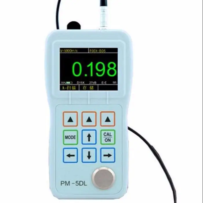 PM-5DL Multiple-Wave Verify Mode 0.001mm Resolution Through Paint Coating Ultrasonic Thickness Gauge with storge 1000 Waveforms