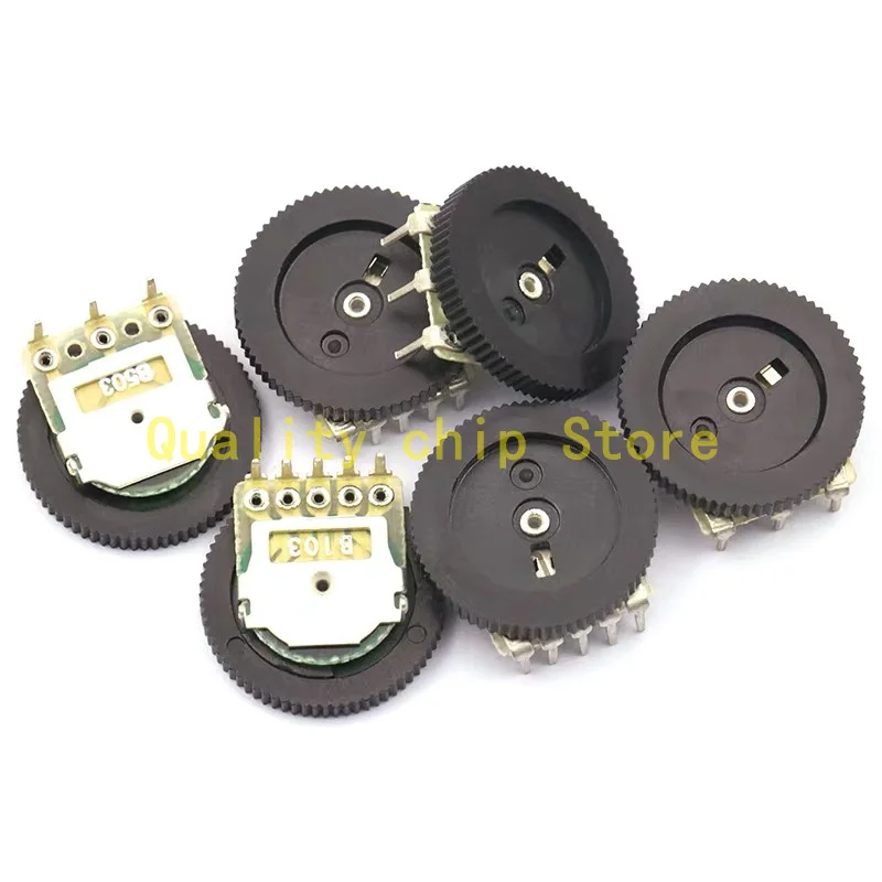 10pcs Double Gear tuning potentiometer B102 B103 B203 B503 B1K B10K B20K B50K 3Pin 5Pin 16*2mm Dial Potentiometer