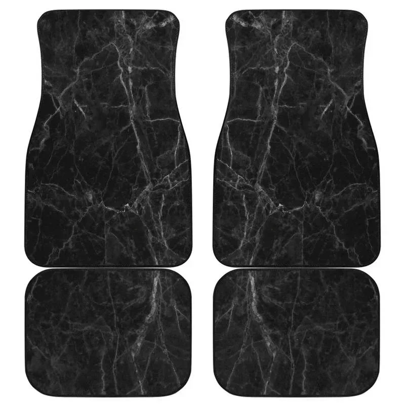 

Черный, серый, темно-мраморный принт, передние и задние автомобильные коврики, тяжелый ковер, передний и задний полный комплект, упаковка из 4 предметов