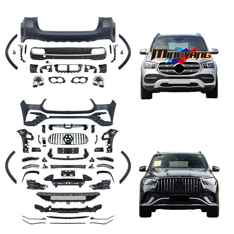 

Modification High Fitment Luxury Design Car Bumper Bodykit for Mercedes Benz GLE Class W167 2020-2024 Upgrade to 2024+ GLE