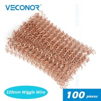 100Pcs Panel Dent Pulling Wavy Wires Wiggle Wires Spot Welding Machine Consumables 320mm Long