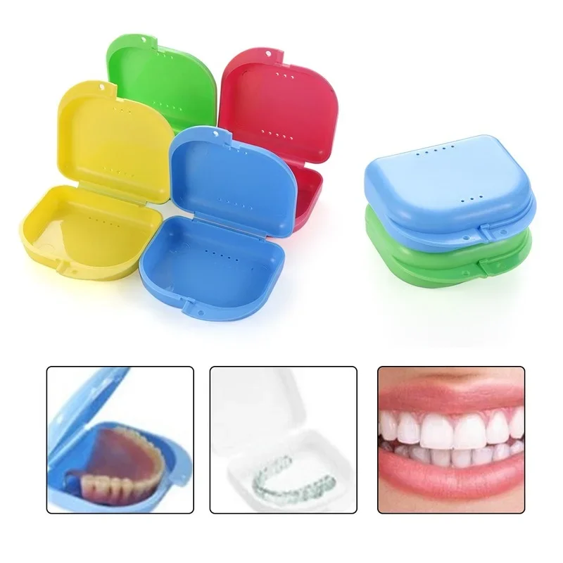 1PC Dental Retainer Portable Orthodontic Mouth Guard Partial Denture Storage Case Box Plastic Oral Hygiene Supplies Organizer