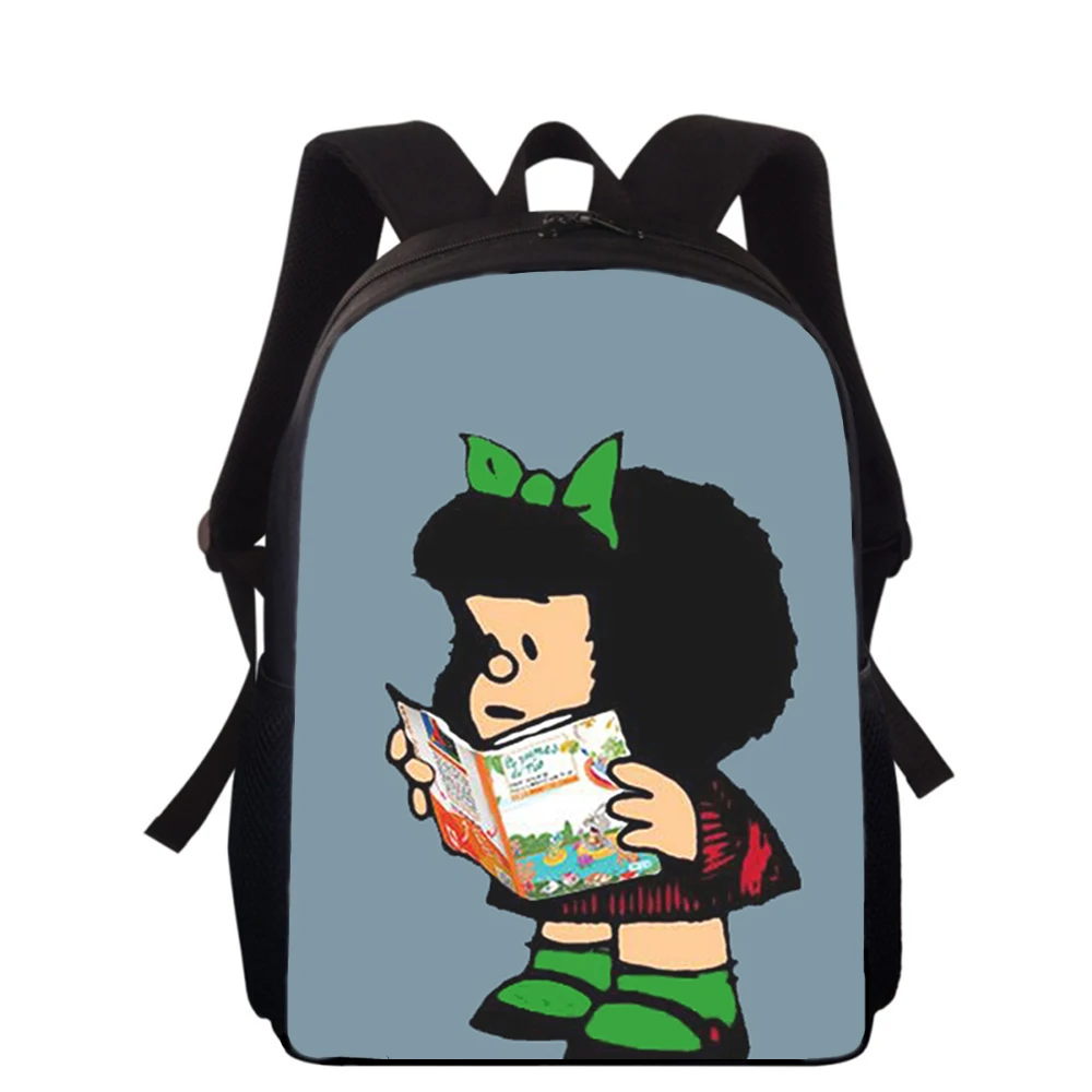 Cute cartoon Mafalda 15 "nadruk 3D plecak dla dzieci torby szkolne dla chłopców podstawowej dziewczyny plecak uczniowie torby na książki szkolne