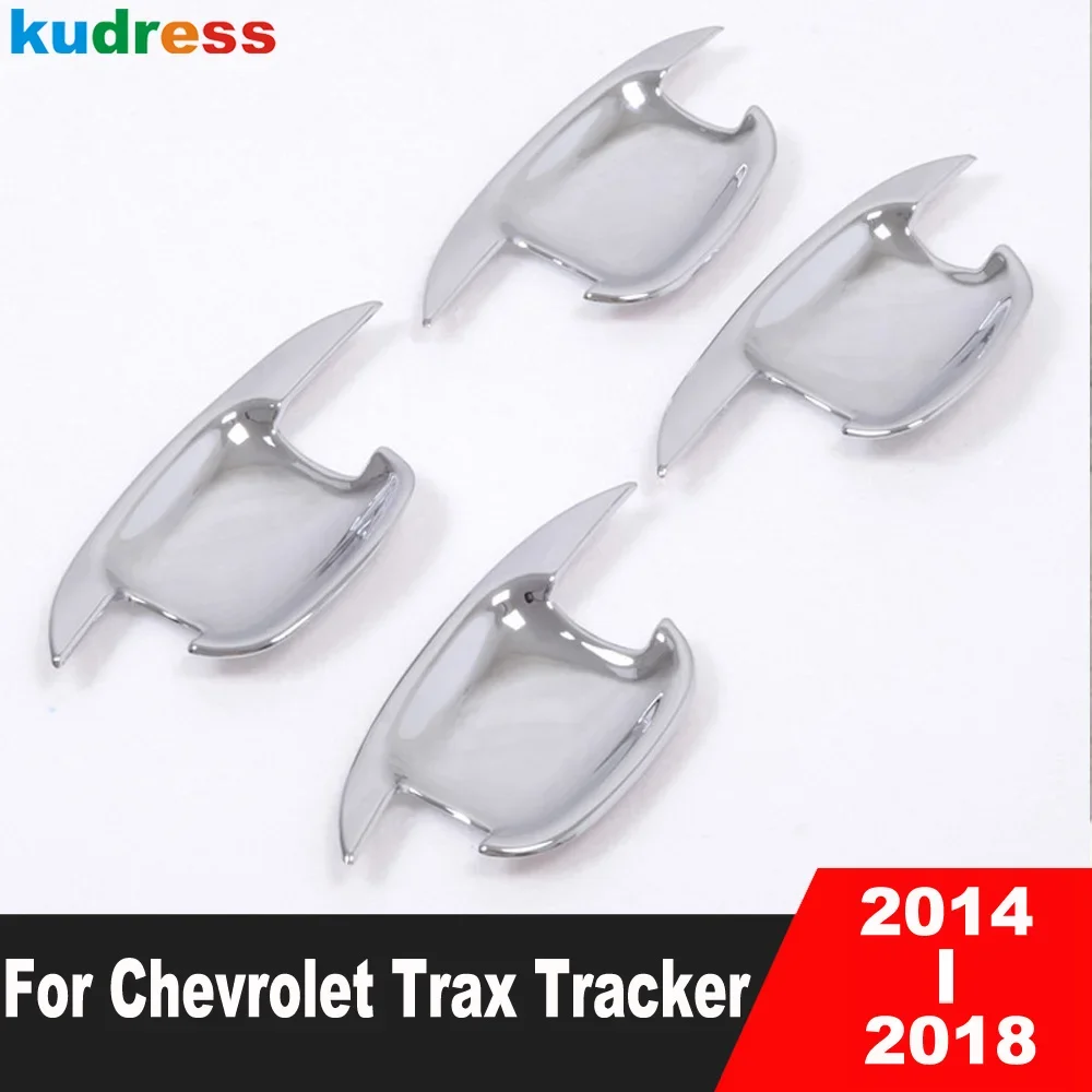 

For Chevrolet Chevy Trax Tracker 2014 2015 2016 2017 2018 Chrome Car Exterior Side Door Handle Bowl Cup Cover Trim Accessories
