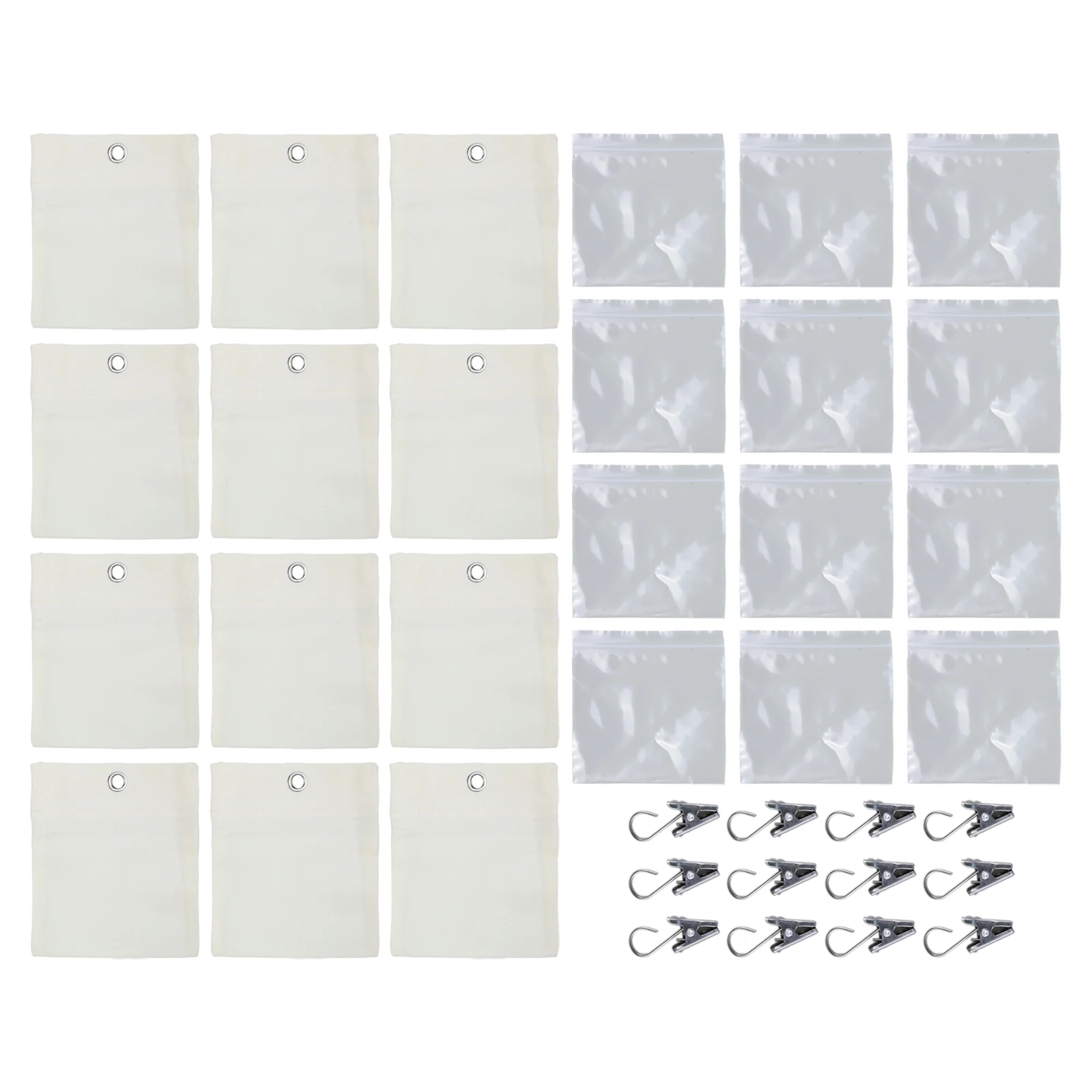 12 Pack of Outdoor Curtain Weights 15oz Capacity for Secure Drapery Management Includes Metal Clips and for pe Sealable Bags