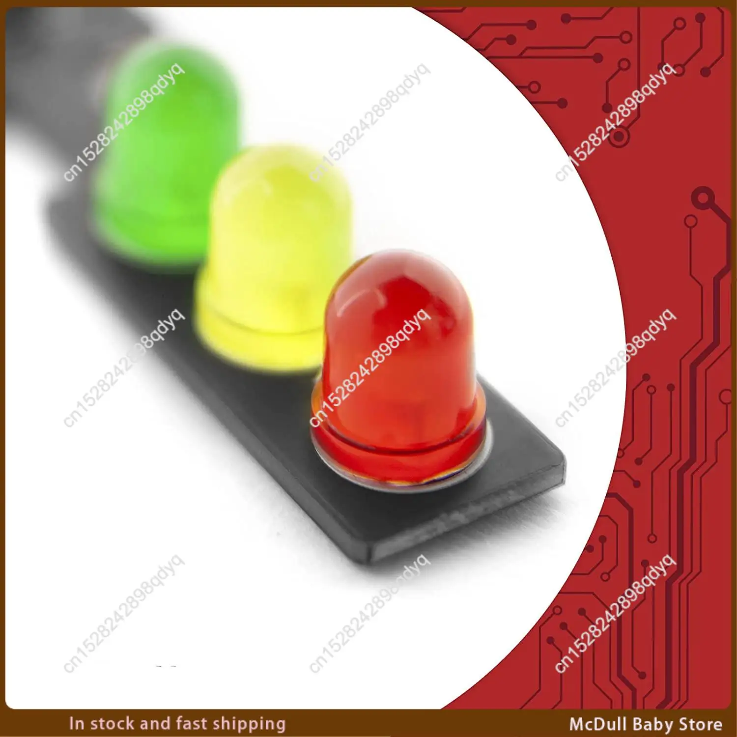 ABJA-5X LED Traffic Light Module Creative DIY Mini Traffic Light 3.3-5V Compatible With For Arduino