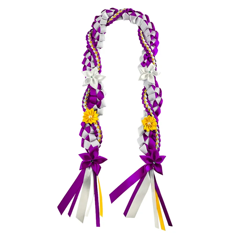 التخرج Leis متعددة التفاف الشرف حبل التخرج الشريط Leis قلادة تهنئة لوازم حفلات التخرج #2