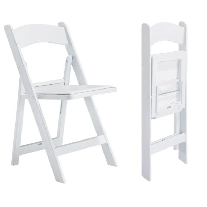 Outdoor Padded White Colors Wedding Banquet Event Foldable Plastic Resin Folding Chairs dinning chair