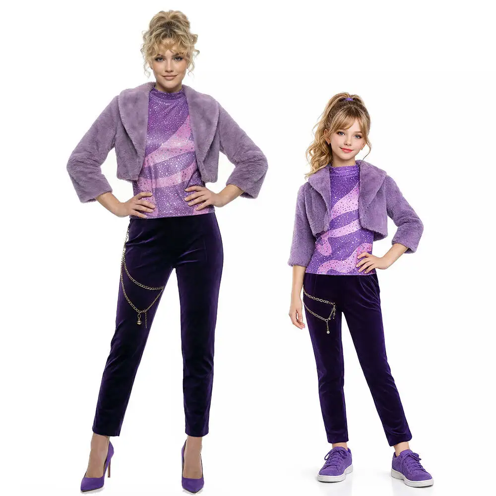 

ZPD 2, костюм антилопы Gazelle для косплея, детский и женский фиолетовый наряд певицы, комбинезон с пальто для выступления на сцене, Takerlama