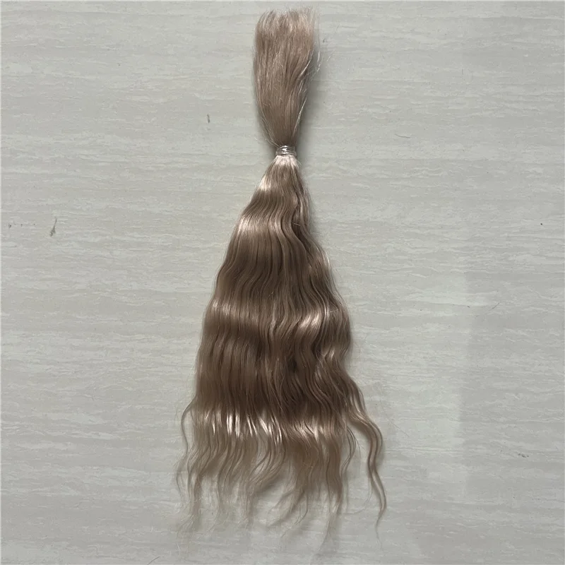 Mais recente boneca reborn mohair peruca premium laranja azul luz marrom mohair macio reborn bebê boneca acessórios