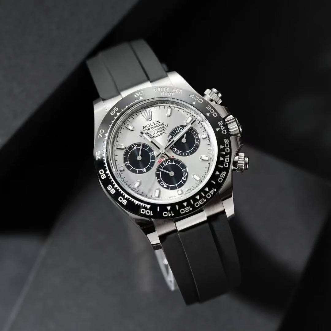 Cinturino per orologio in gomma FKM da 20 mm super vendita adatto per Rolex Daytona Omega Longines Grand Seiko taglio a sgancio rapido su misura
