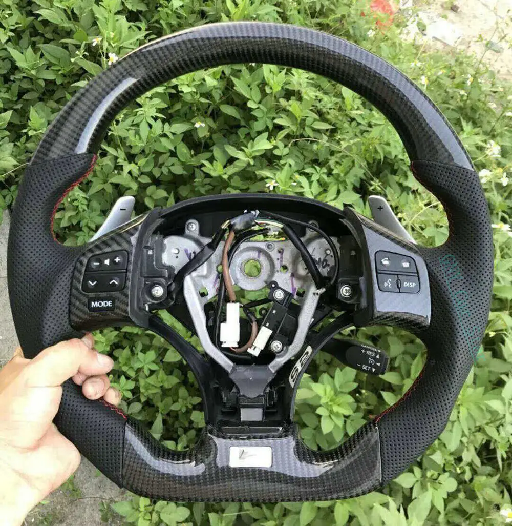 100% Real Carbon Fiber Steering Wheel For 2006-2011 Lexus IS ISF