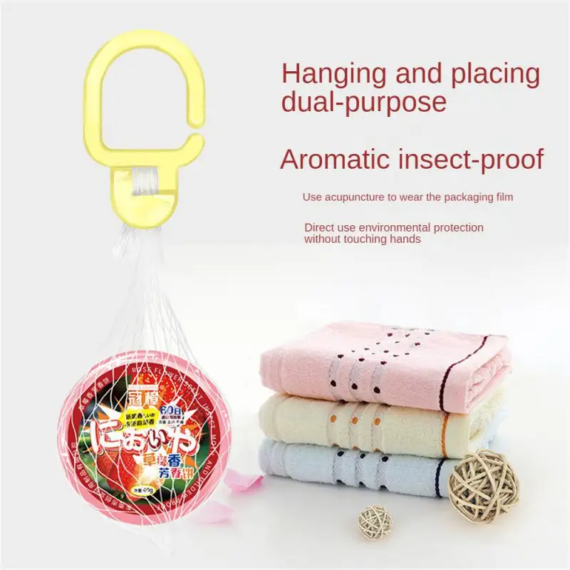 Insect Repellent Camphor Pill Mothproof Mildew-proof Wardrobe  Sanitary Ball Hanging Bathroom Deodorizing Ball Remove Odours