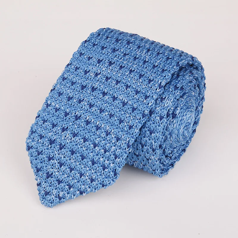 New Style Fashion Men\'s Solid Colourful Tie Knit Knitted Ties Necktie Normal Slim Classic Woven Cravate Narrow Vintage Neckties