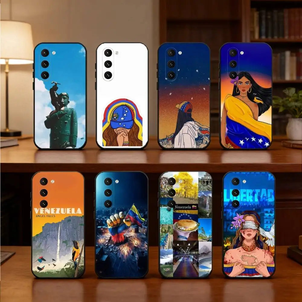 

V-Venezuela esthetic Art Phone Case For Samsung Galaxy A73,A21s,A22,A31,A52,A53,A71,A41Soft Black Shell