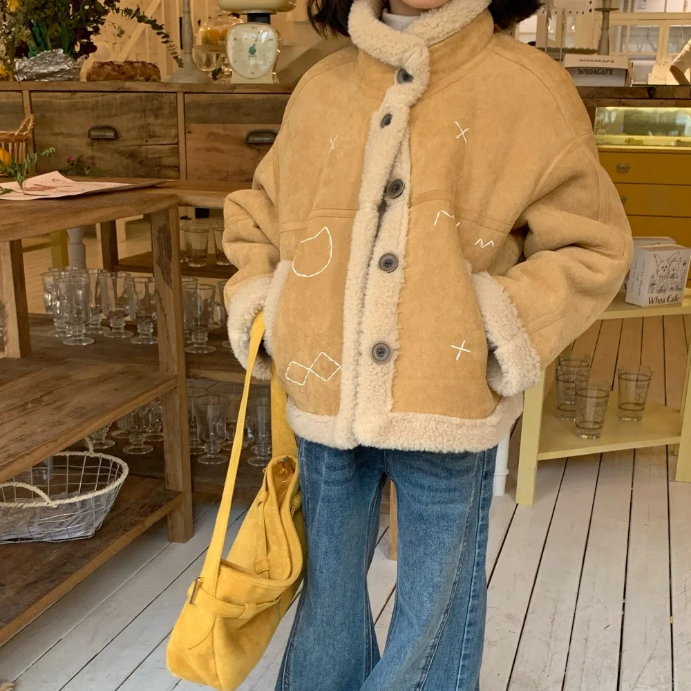 الفتيات الفراء معطف قطعة واحدة 2025 شتاء جديد الأطفال معطف سميكة ملابس الشتاء الدافئة الفتيات أفضل ملابس الأطفال