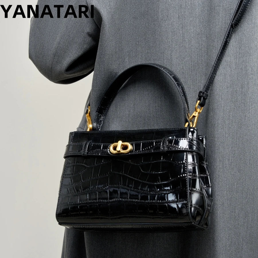 YANATARI Genuine leather woman bag shoulder bag Handbags ladies crossbody bags luxury designer minimalism bag Cattle leather