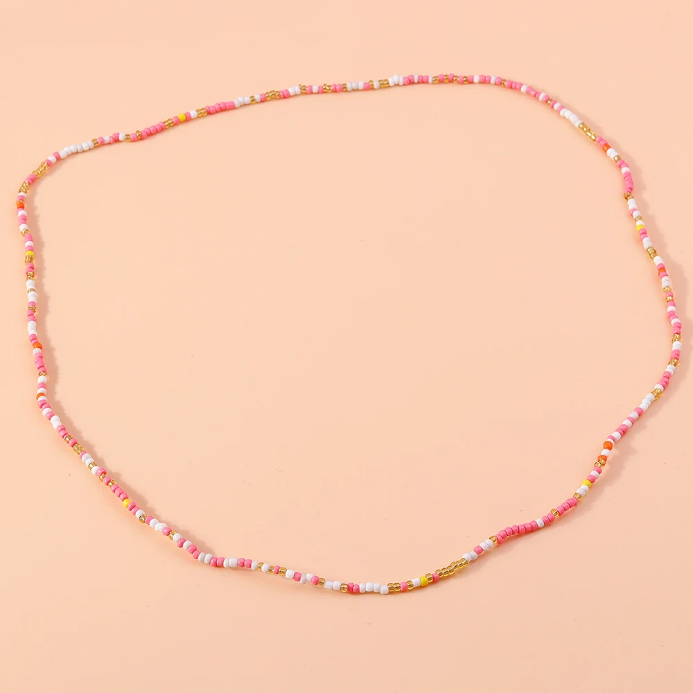 Aihua Bohemia 75 cm lange, farbenfrohe, elastische Perlenkette für Damen, Sommer, Strand, Party, Schmuck, Geschenke, Pulloverkette – Detail 8
