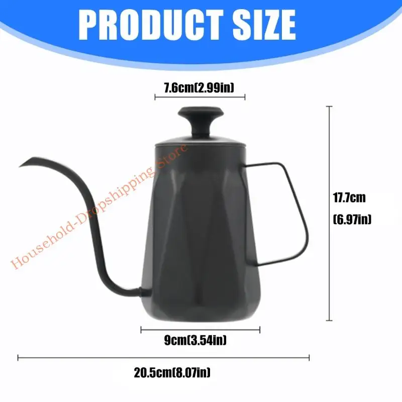 

85AD Elegant Coffee Kettles 700ml Coffee Pot For Professional Baristas