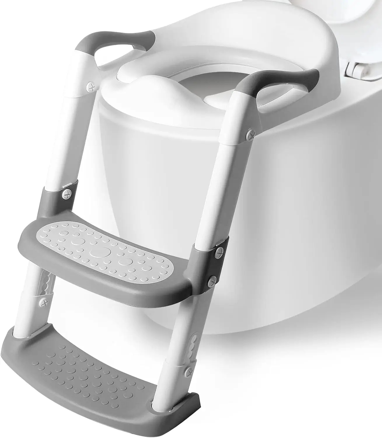 Toilet Seat with Step Stools Non-Slip Potty Chair for Kids Potty Training Seat with Ladder Adjustable Toilet with Splash Guard a