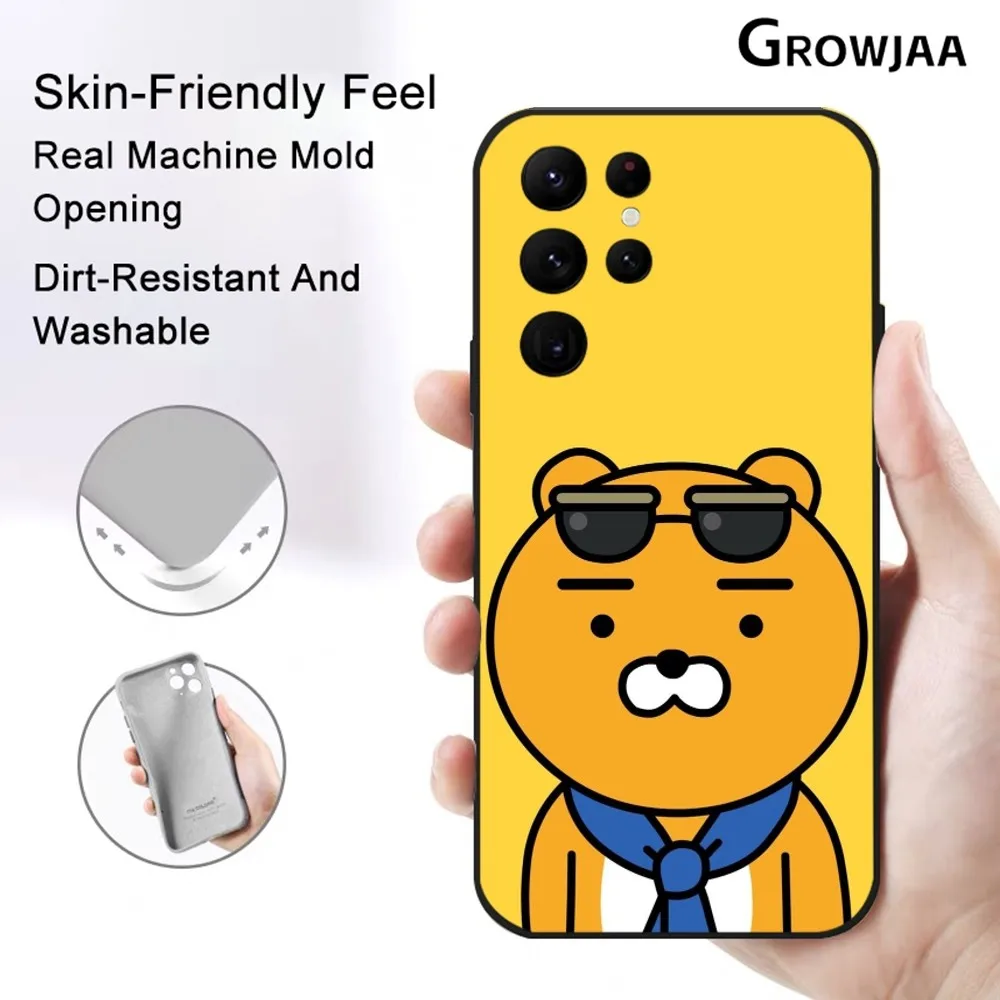 Cartoon R-Ryan kakao Phone Case For Samsung Galaxy S25 S24 S22 S23 Ultra S21 S20 Plus 5G Protective Silicone Funda