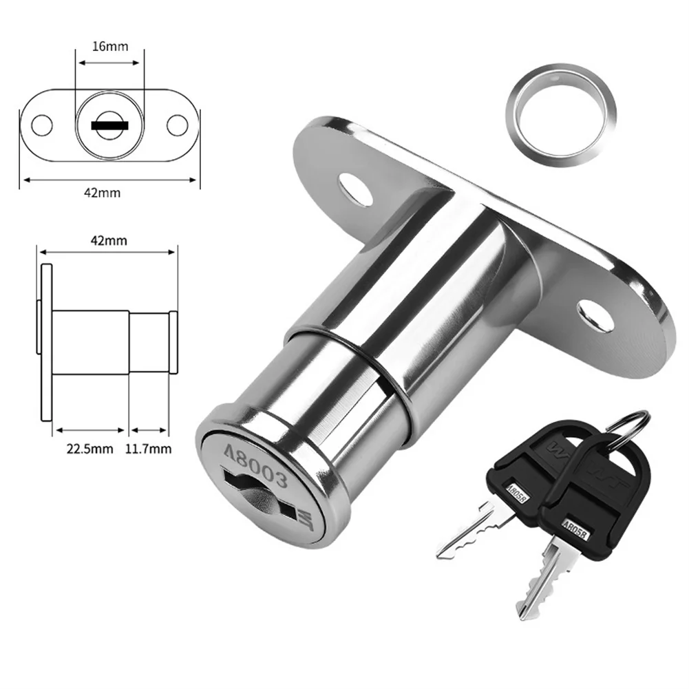 Three Tier Management Sliding Door Lock Zinc Alloy Body Quick Core Replacement For Cabinet Drawer Filing System Security Hardwar