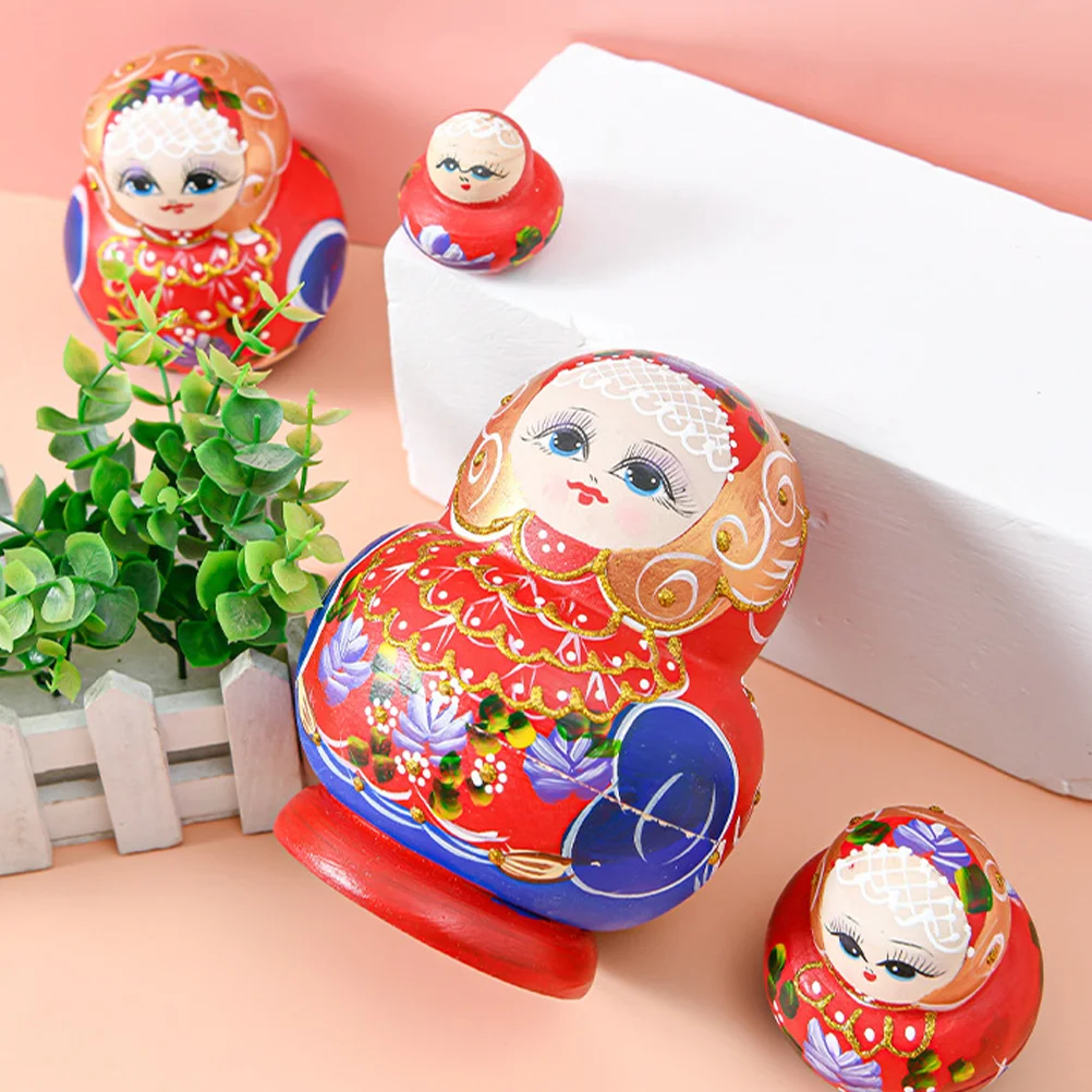 

10 Sizes Wooden Nesting Matryoshka Russian Traditional Girl Home Decoration Gift Box Storage Kids Safe Paint Basswood