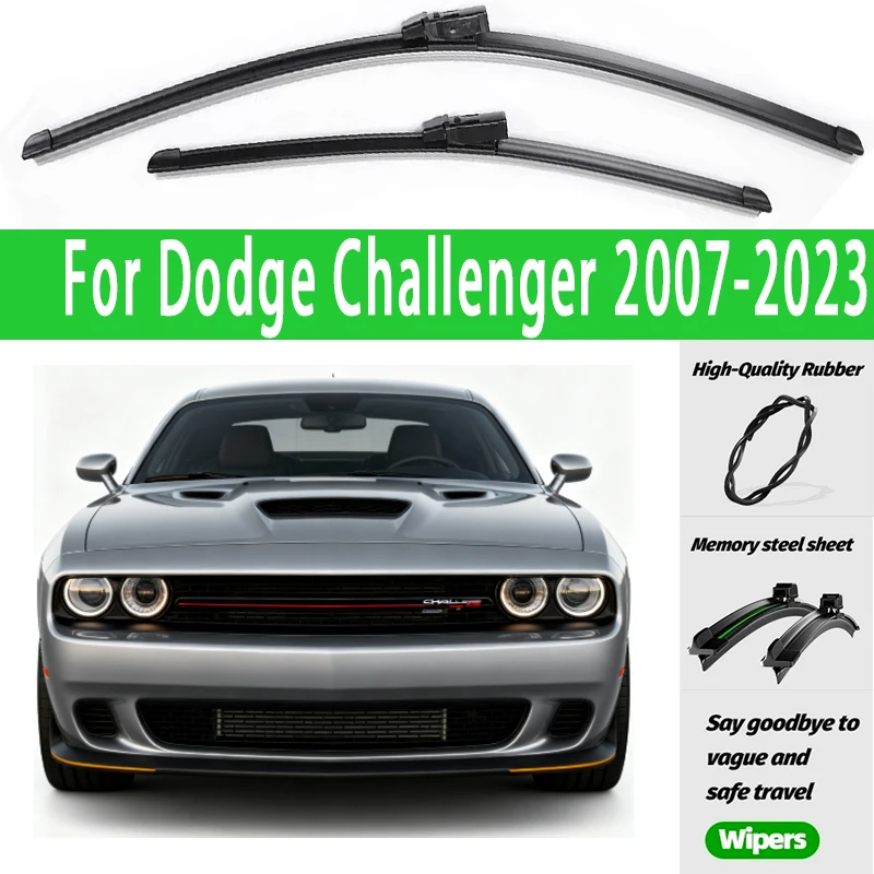 

2pcs Front Windshield Wiper Blades Windscreen Wipers For Dodge Challenger 2007-2023 2014 2015 2016 2017 2018 2019 2020 2021 2022