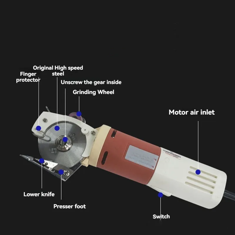 

YJ-65 Electric Cloth Cutter -65mm Blade, Fabric Round Knife Cutting Machine New 2025