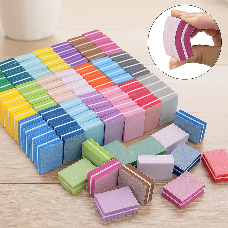 50 szt. Profesjonalnych Mini Pilników do Paznokci, Papier Ścierny, Akcesoria do Manicure, Pilniki do Polerowania i Szlifowania, Zestaw Narzędzi